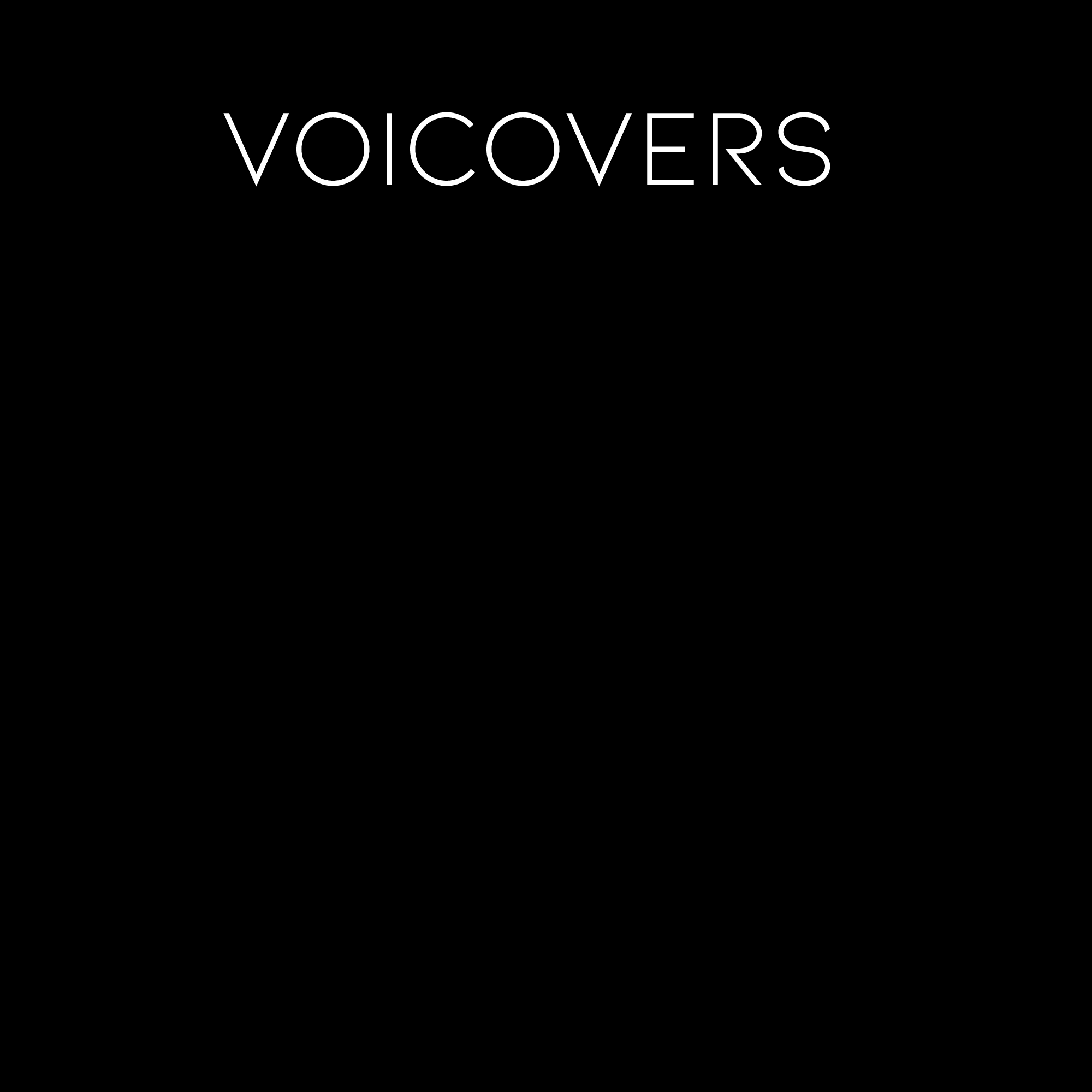 My voiceovers My voiceovers
